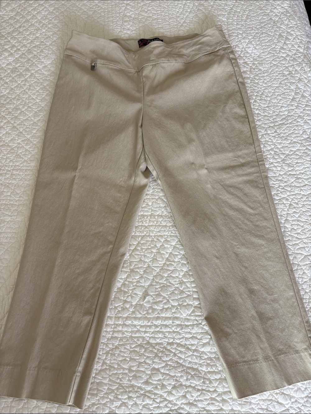 Cream Cropped Trousers